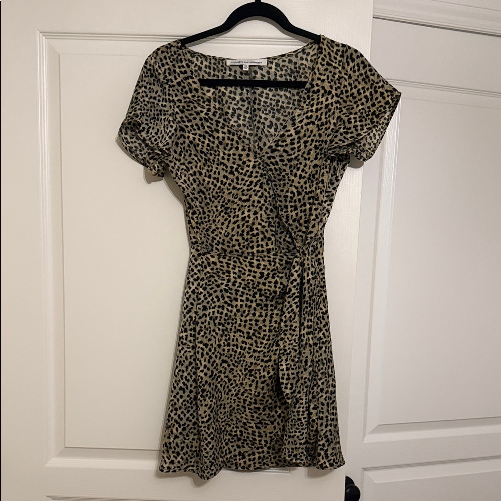 cupcakes & cashmere Animal Print Mini Dress